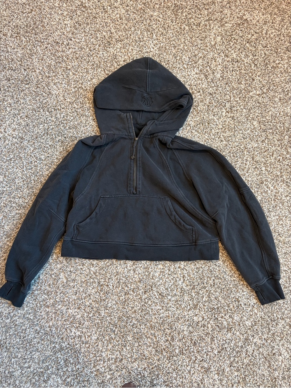 Lululemon Cropped Half Zip Scuba Hoodie Jacket